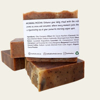 Morning mocha soap bar back view