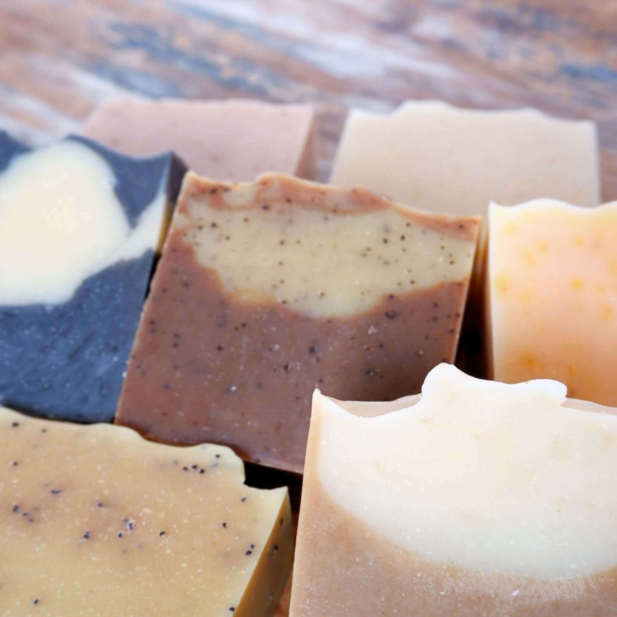 Range of natural soap bars